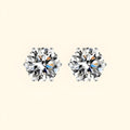 Silver Moissanite Stud Earrings