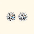 Silver Moissanite Stud Earrings