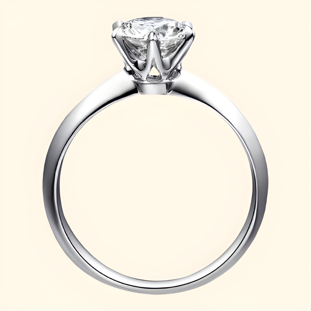 Silver Moissanite Ring