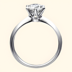 Silver Moissanite Ring