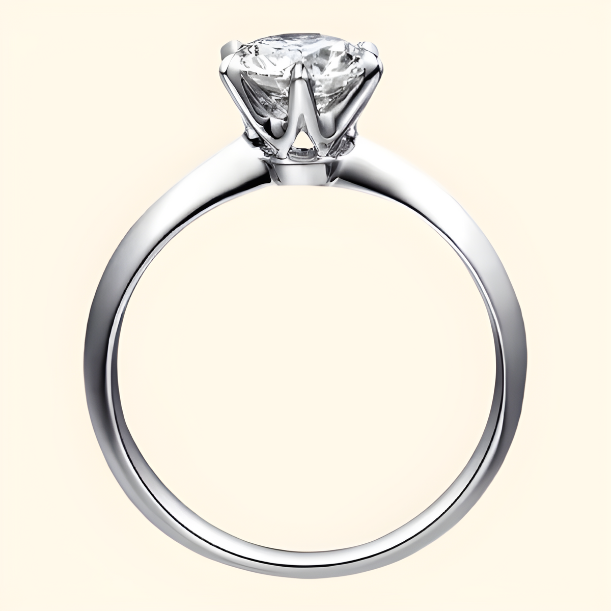 Silver Moissanite Ring
