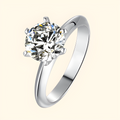 Silver Moissanite Ring