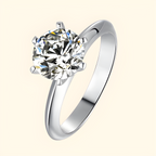 Silver Moissanite Ring