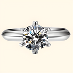 Silver Moissanite Ring
