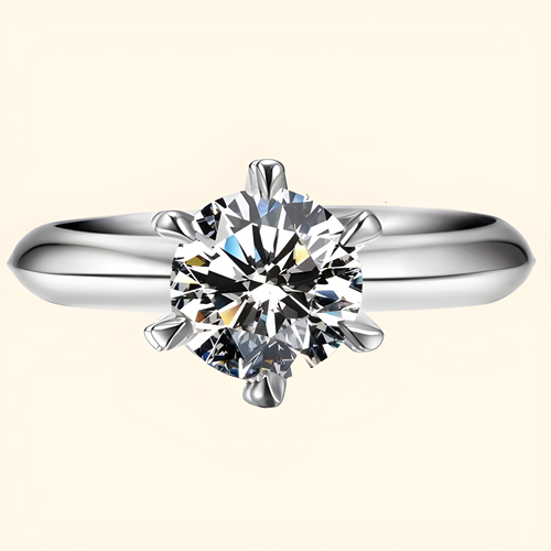 Silver Moissanite Ring