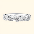 Silver Moissanite Five Stone Ring