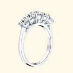 Silver Moissanite Five Stone Ring