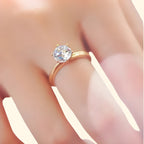18K Gold Moissanite Ring