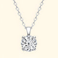 Silver Moissanite Pendant Necklace