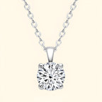 Silver Moissanite Pendant Necklace