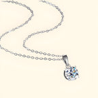 Silver Moissanite Pendant Necklace